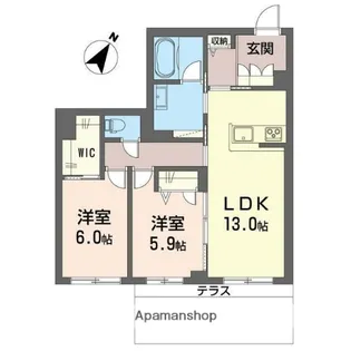 神奈川県相模原市中央区南橋本2丁目【マンション】の間取り