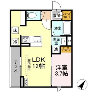 1LDKの間取り画像