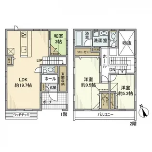 神奈川県相模原市緑区橋本1丁目【一戸建】の間取り