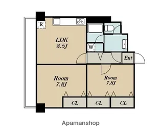 神奈川県相模原市中央区淵野辺1丁目【マンション】の間取り