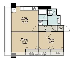 神奈川県相模原市中央区淵野辺1丁目【マンション】の間取り