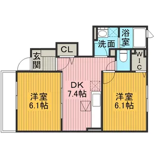 クレール エスプアール【1階】の間取り
