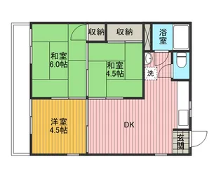 エステート二本松【201号室】の間取り