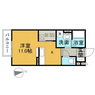 シェドプール【102号室】の間取り