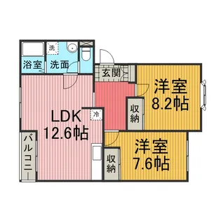 クライン・ブルーメ【1階】の間取り