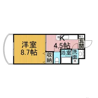 ミロディア【102号室】の間取り