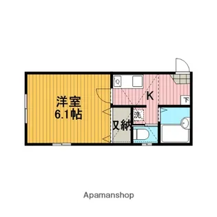 神奈川県相模原市中央区淵野辺2丁目【アパート】の間取り