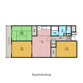 相模原パークハイツ【1階】の間取り