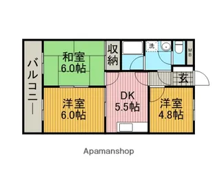 カーサ千代田【203号室】の間取り
