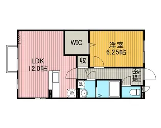 クレール四季彩の丘 六番館【2階】の間取り