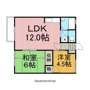 陽春ハイツB【202号室】の間取り