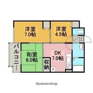 サンヒルズマンション【2階】の間取り