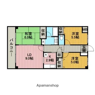 グレンツェント・ハイム相模大野【2階】の間取り