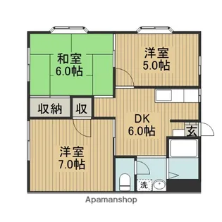 サモワール【105号室】の間取り