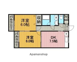 ハイツ・サンウエイ【302号室】の間取り