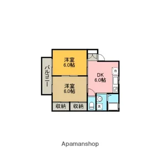 ドエル・ロイヤル【206号室】の間取り