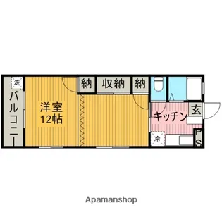 梅田マンション【2階】の間取り