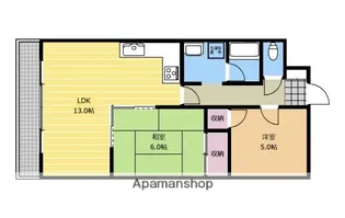 ウイングKAWAMOTO【3階】の間取り