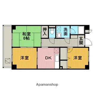 ルルドタカハラ【6階】の間取り