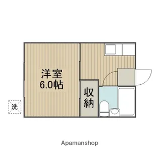フェリスタ上矢部【1階】の間取り