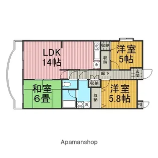 グランディール【3階】の間取り