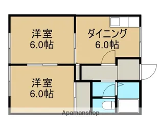 サンヒルズ田名B【2階】の間取り