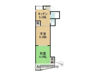 セラディール東橋本【2階】の間取り