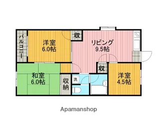 パレス相模大野(豊町)【1階】の間取り