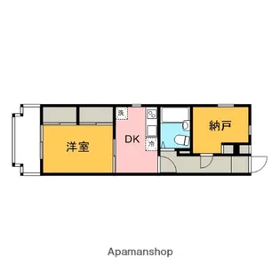 アップルコート橋本【2階】の間取り