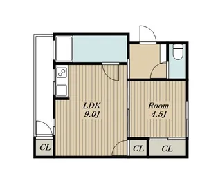 アサヌママンション【201号室】の間取り