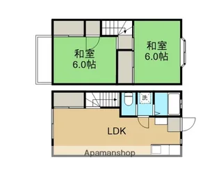 神奈川県相模原市中央区横山台1丁目【テラスハウス】の間取り
