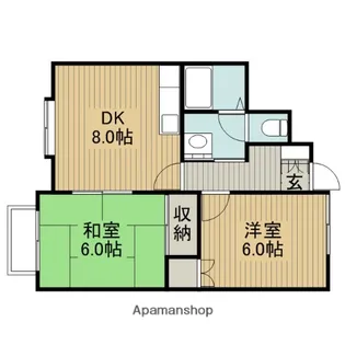 グリーンピア【2階】の間取り
