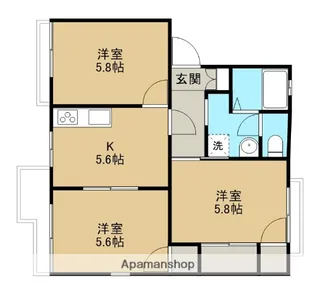 神奈川県相模原市中央区上溝4丁目【アパート】の間取り