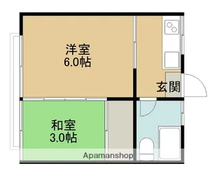 コーポ中山【2階】の間取り