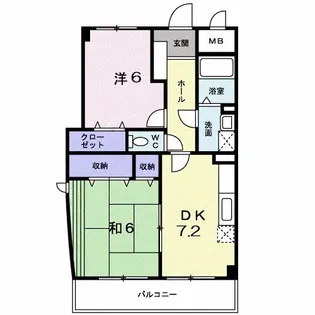 パレ・マーヴェラス【2階】の間取り