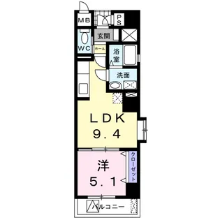 タウンコートS【9階】の間取り