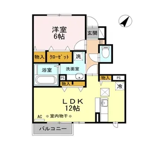 ブリュンヒルト【1階】の間取り