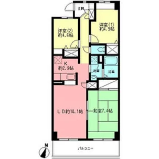 ラルカンシェル【1階】の間取り