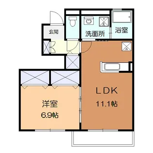 コンフォートソウミ【1階】の間取り