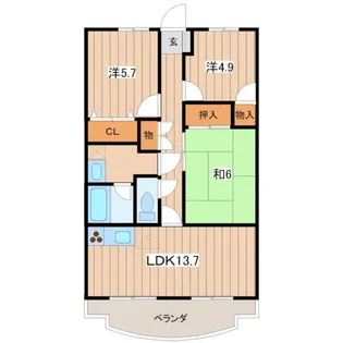 ドゥフォレストII【0201号室】の間取り