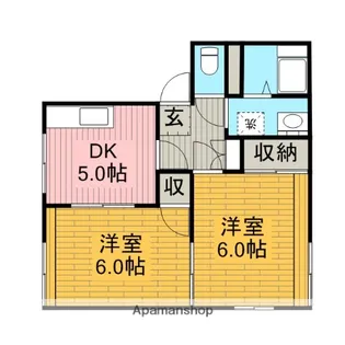 メゾンクレールB【1階】の間取り