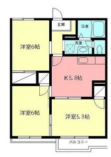 キャッスルA【2階】の間取り