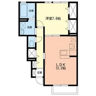 ウィスタリア【1階】の間取り