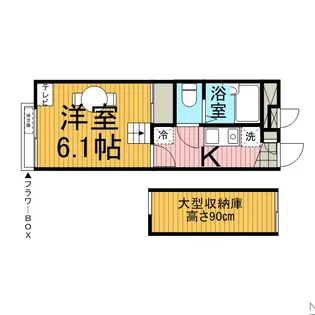 レオパレスコバヤシ【1階】の間取り