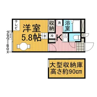 レオパレスソフィアハイツ【2階】の間取り