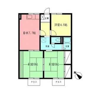 ジュネスハイムA【1階】の間取り