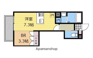 エヌズハウス矢部【104号室】の間取り