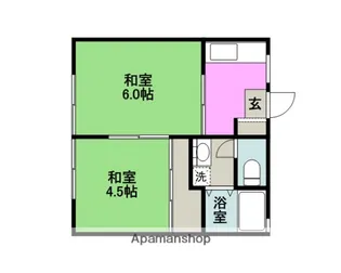 サンシティB【2階】の間取り