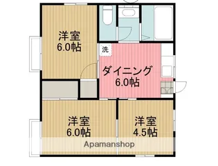 ドゥ・ファミールB【101号室】の間取り