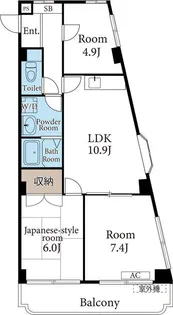 ロイヤルタウン下九沢【2階】の間取り